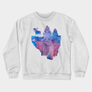 Floating island (moose) Crewneck Sweatshirt